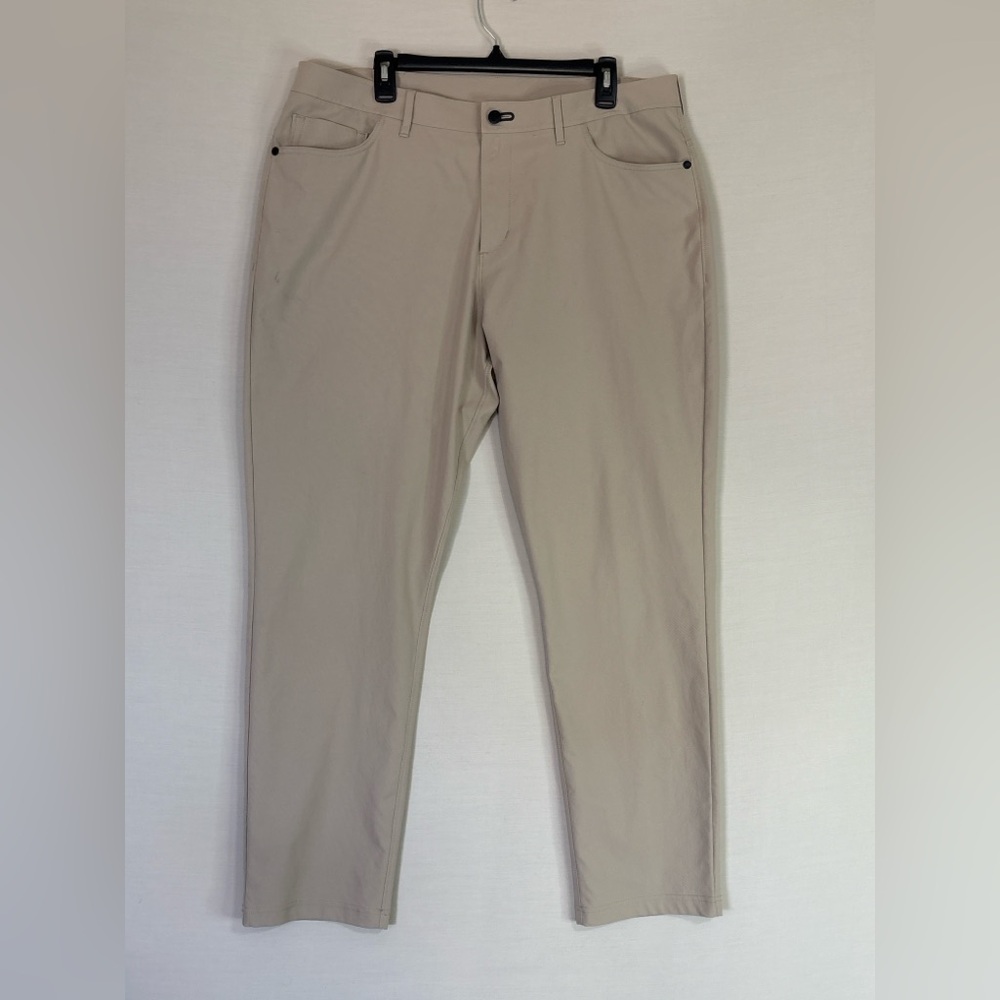 Public Rec Tan Performance Stretch Pants Mens 38 Athletic Travel